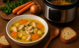 Куриный суп с лапшой в мультиварке
