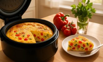 Омлет с овощами в мультиварке