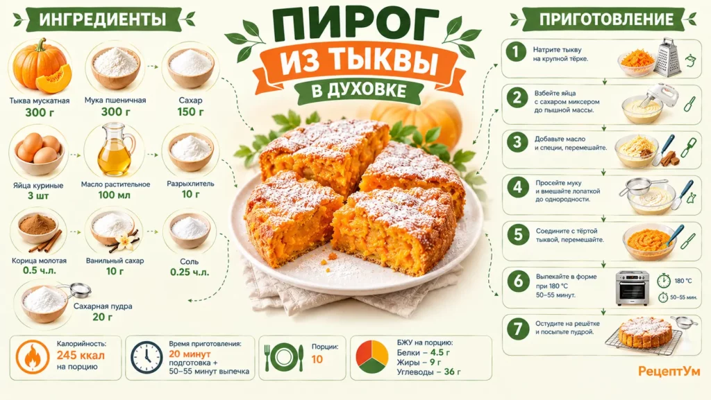 пирог из тыквы в духовке