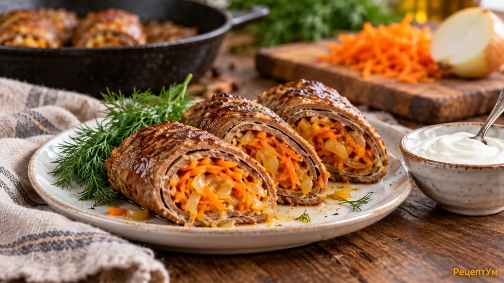 Печеночные рулетики