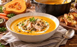 Тыквенный суп-пюре с курицей