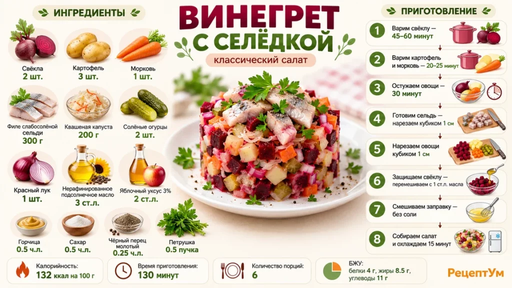 Винегрет с селёдкой 